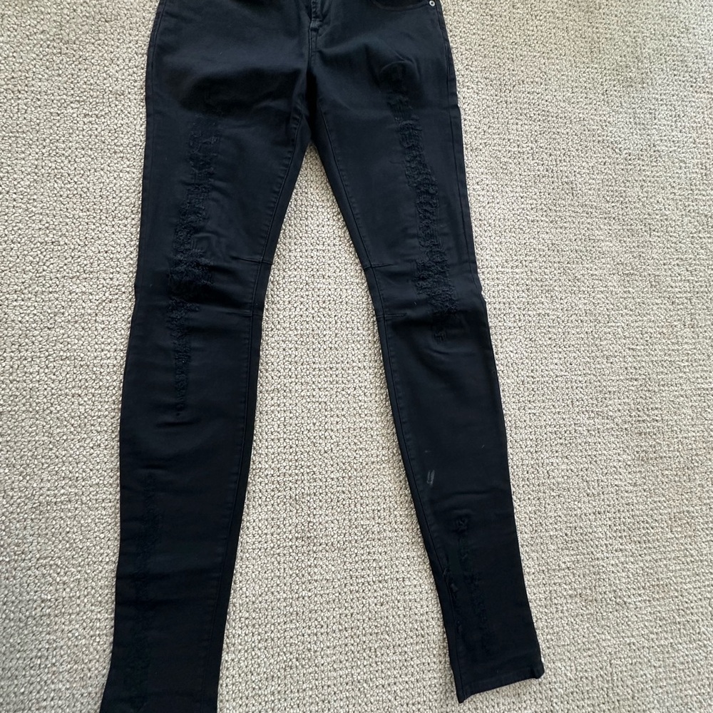 Helmut Lang women’s size 27 Black Skinny Distressed Jeans